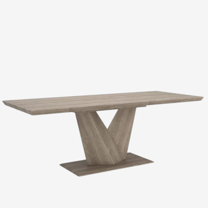 Nexora Extendable Wooden Dining Table - Washed Oak