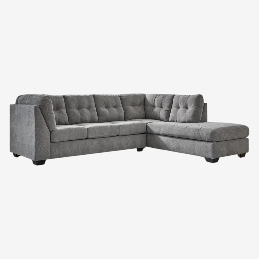 55305S2 Marleton 2-Piece Sectional With Chaise - Grey | Signature Design By Ashley