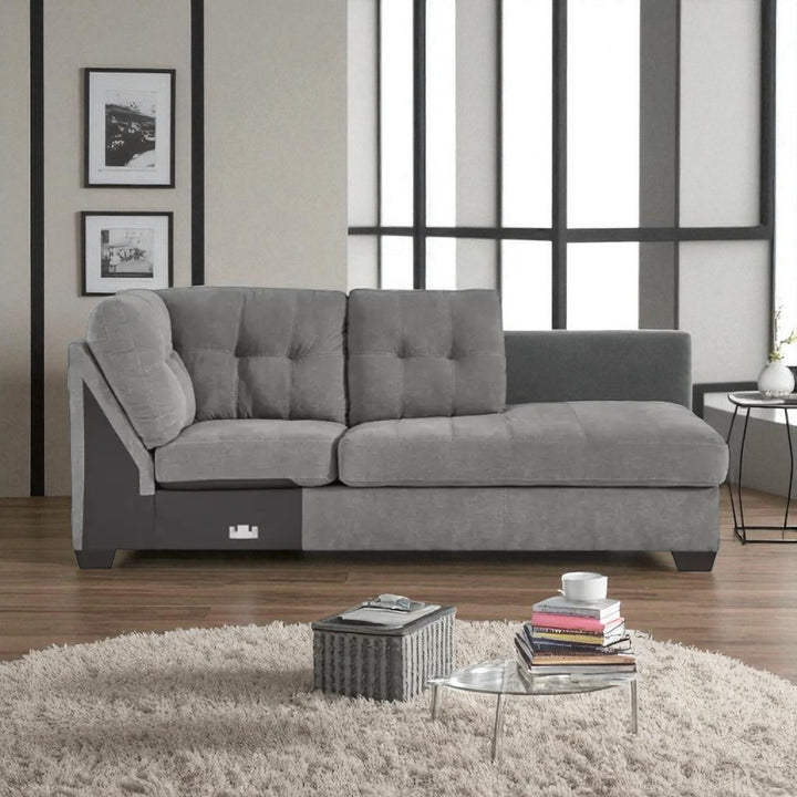 55305S2 Marleton 2-Piece Sectional With Chaise - Grey | Signature Design By Ashley