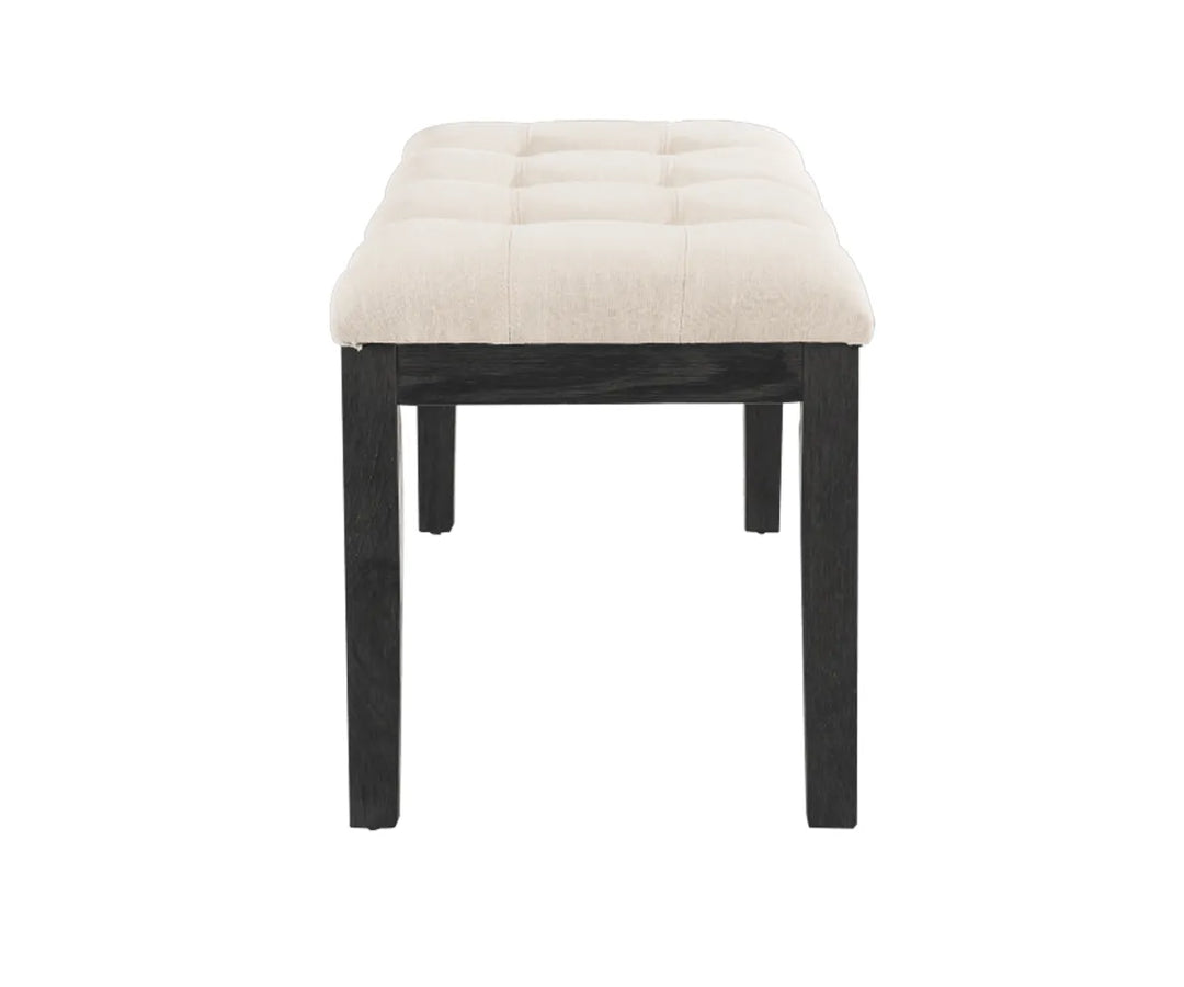 Xandra Accent Bench In Beige/ Black Finish