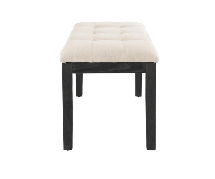 Xandra Accent Bench In Beige/ Black Finish