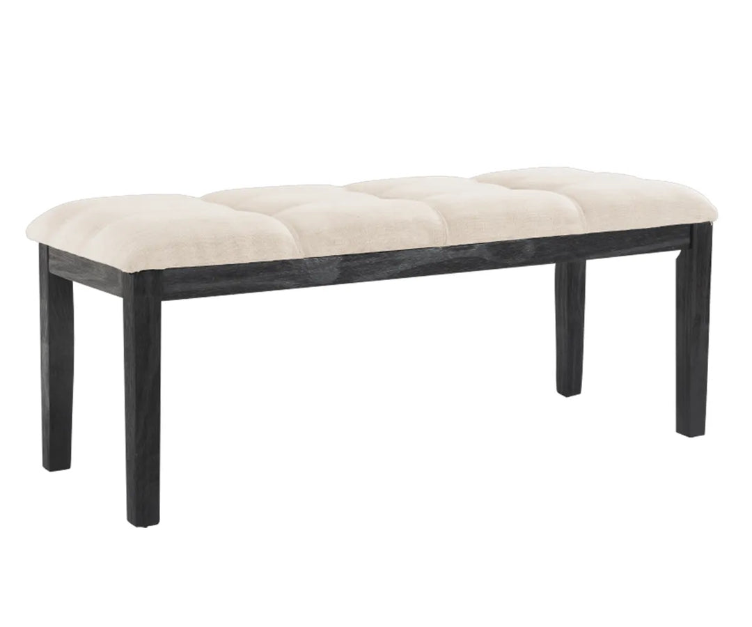 Xandra Accent Bench In Beige/ Black Finish