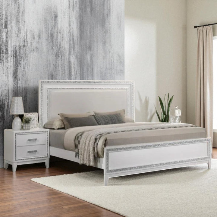 Ovia 8-Piece Bedroom Set - White | Stylish, Sturdy, Built-in LED Lights & Smart Storage Solution