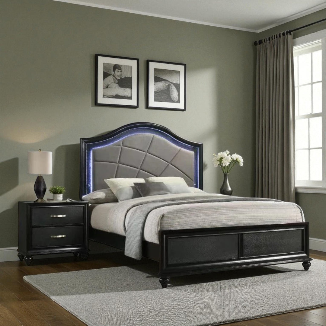 Desire 8-Piece Bedroom Set - Black | Modern, Sturdy, Built-in LED Lights & Smart Storage Solution