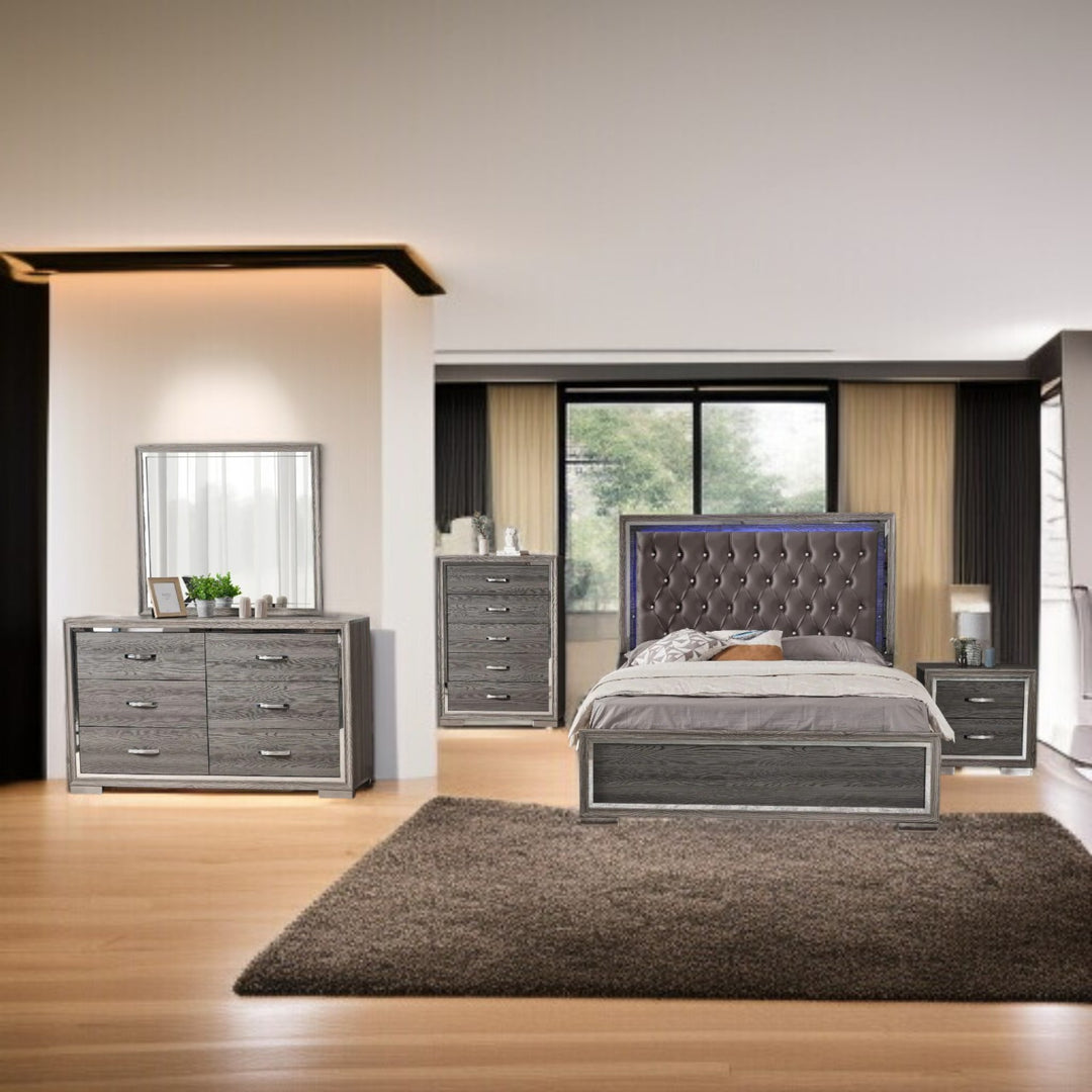 Pivot 8-Piece Bedroom Set - Grey | Modern Style, Storage Solution & Built to Last
