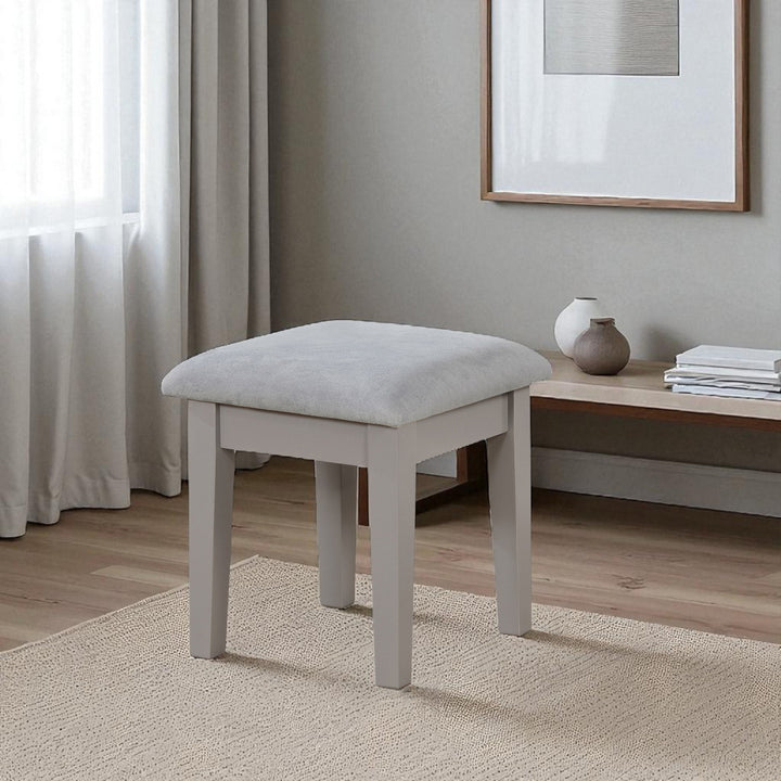 Rhea Sophisticated Vanity Set With Grey Finish - Complete Bedroom Ensemble