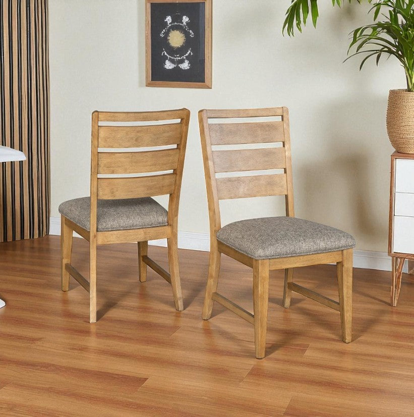 Terra Wooden Dining Table Set For 6 With Fabric Upholstered Chairs - Oak