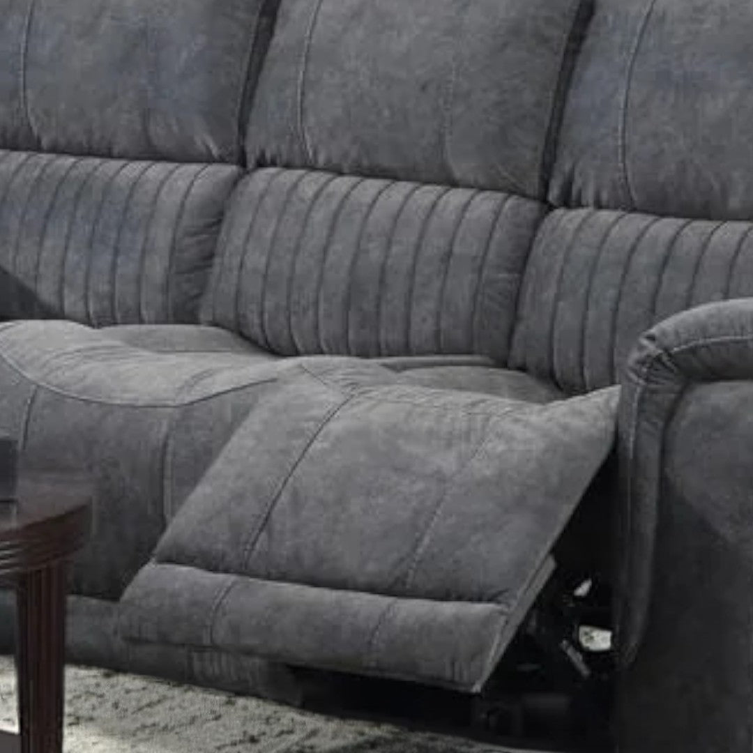 Nimbus 3-Piece Power Recliner Set In Fabric Upholstery - Grey