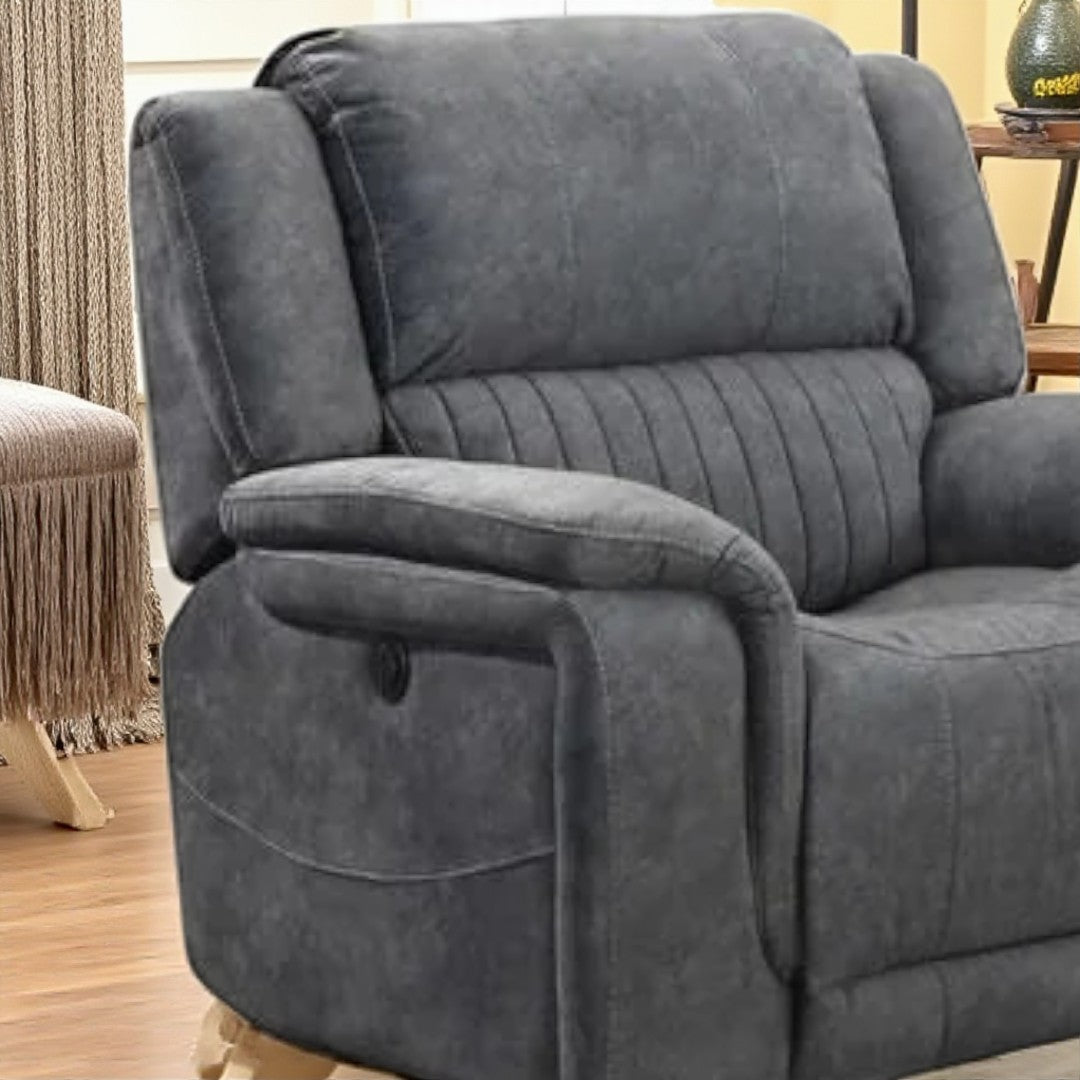 Nimbus 3-Piece Power Recliner Set In Fabric Upholstery - Grey