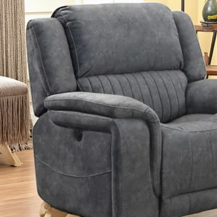 Nimbus 3-Piece Power Recliner Set In Fabric Upholstery - Grey