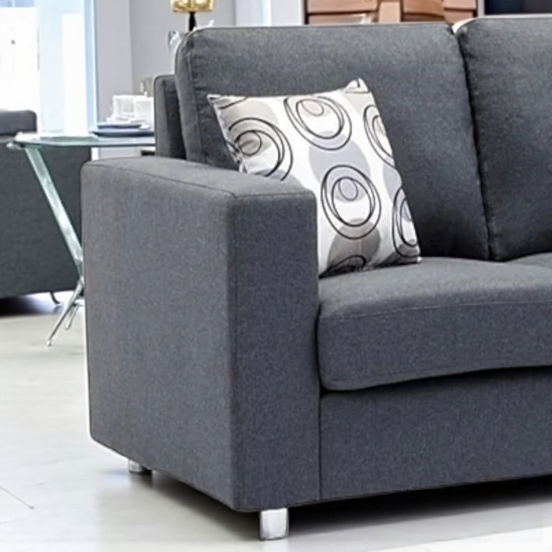 City Sectional Sofa With Fabric Upholstery & Reversible Chaise - Enticing Grey