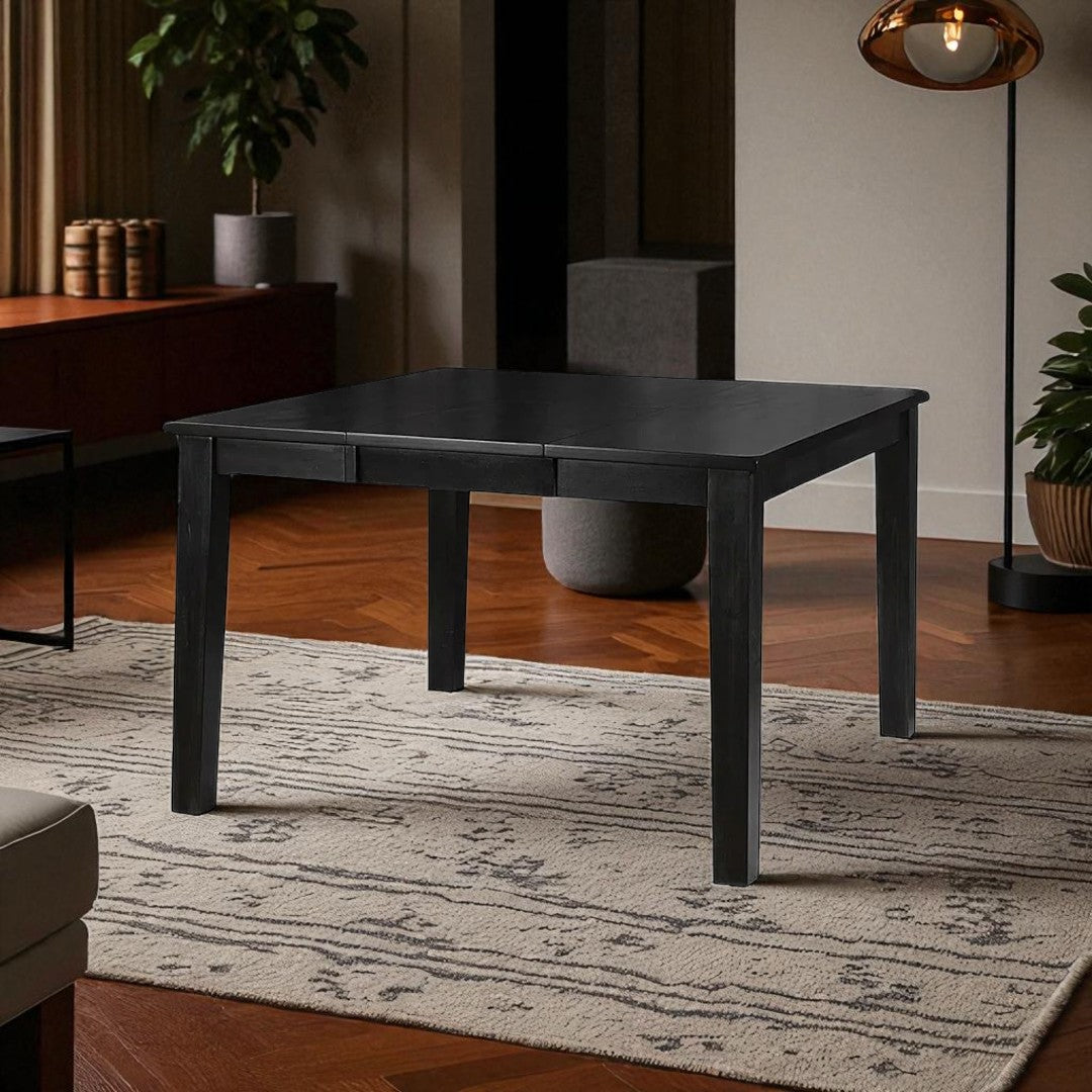 Houston Extendable Pub Height Dining Table In Dark Grey Finish