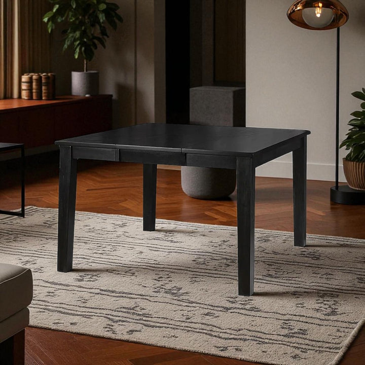 Houston Extendable Pub Height Dining Table In Dark Grey Finish