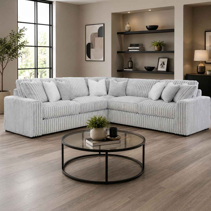 25903S1 Stupendous 3-Piece Sectional Sofa In Fabric Upholstery - Alloy | Signature Design By Ashley