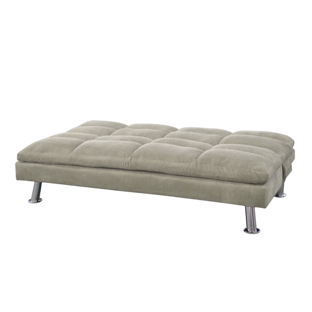 Aaron Fabric Upholstered Sofa Bed With Fold-Down Transition Mechanism - Grey