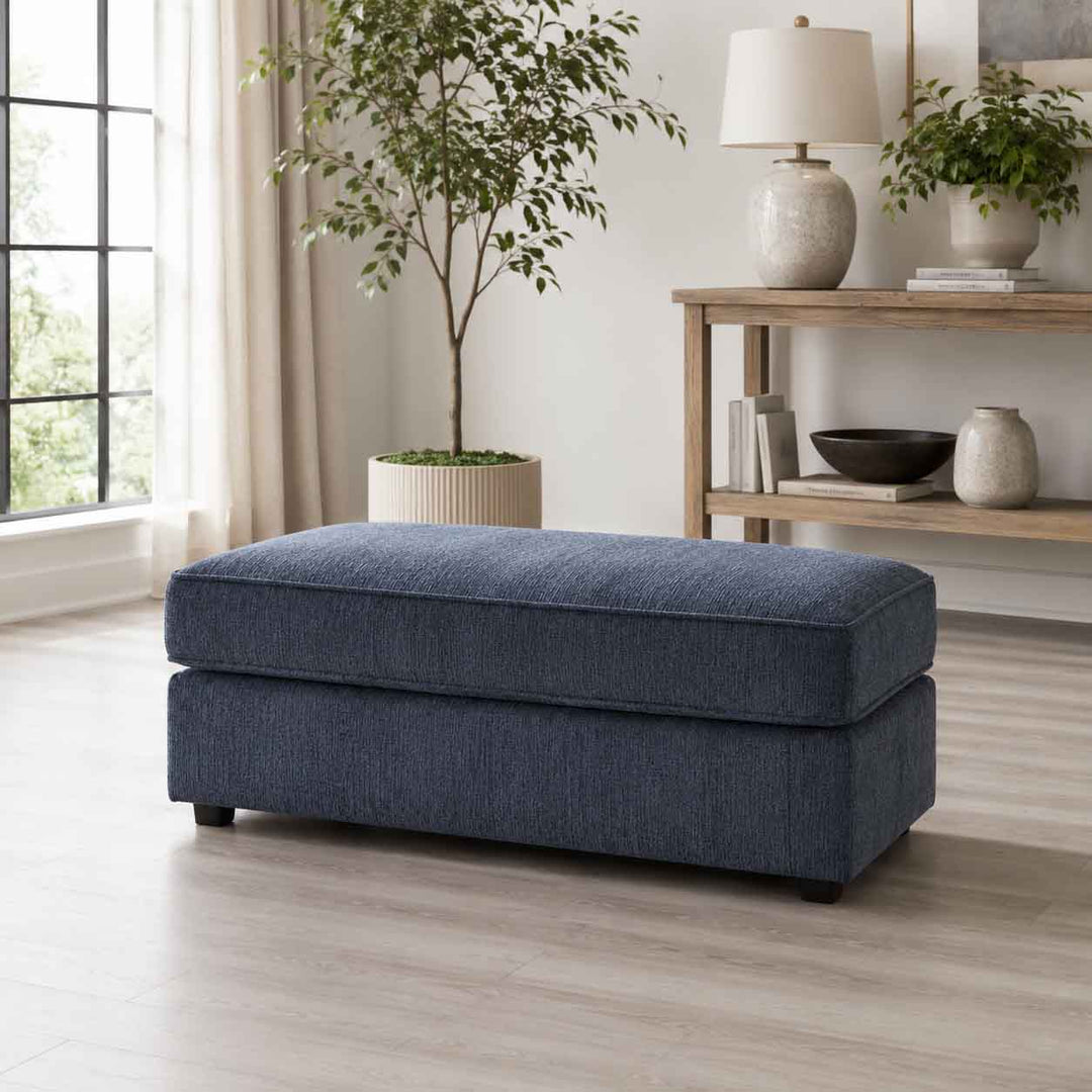 9530208 Albar Place Oversized Accent Ottoman In Fabric Upholstery - Cobalt | Signature Design By Ashley