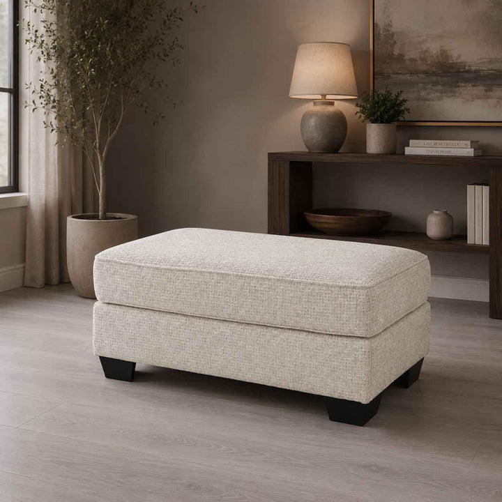 9620514 Monaghan Oversized Accent Ottoman In Fabric Upholstery - Sandstone | Signature Design By Ashley