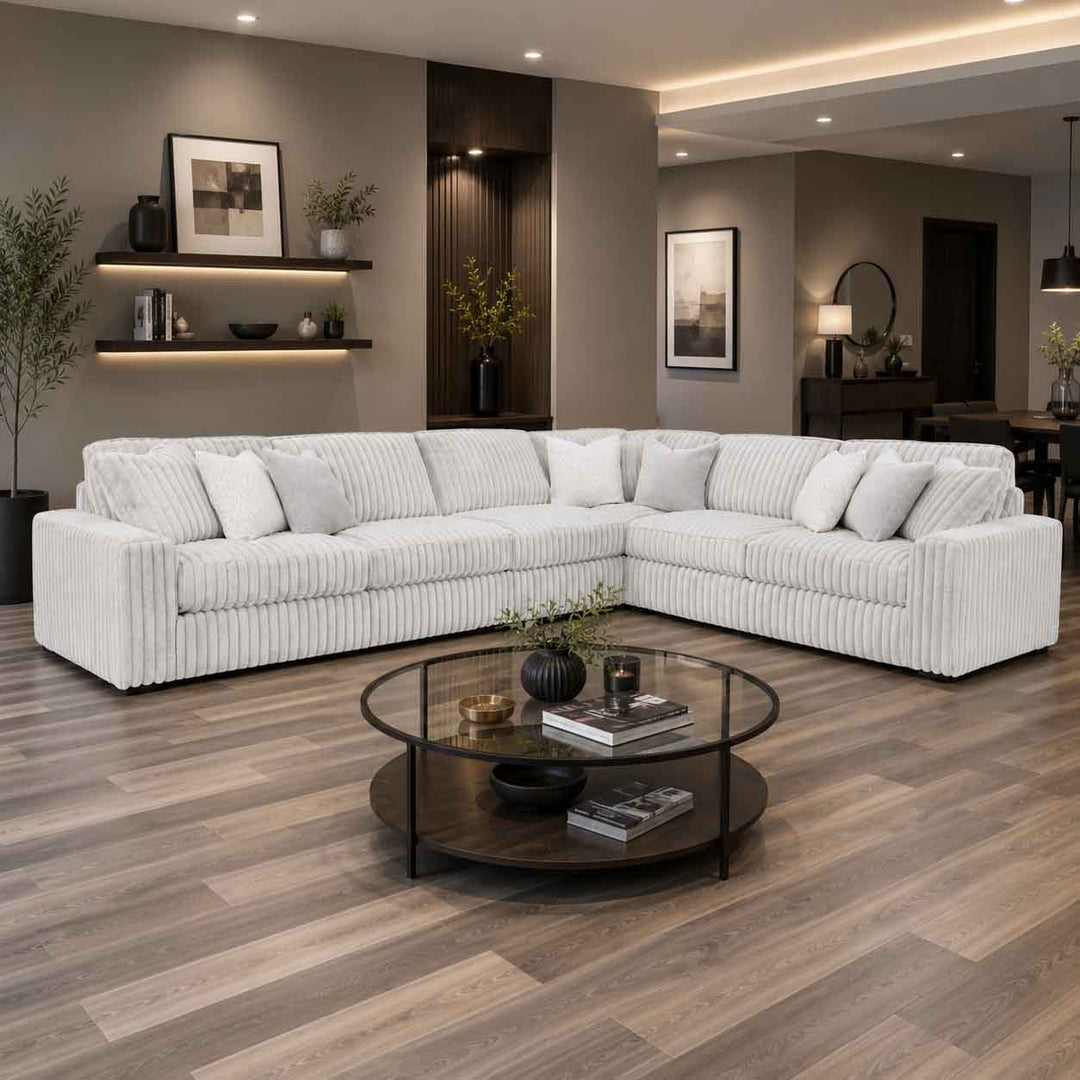 25903S2 Stupendous 4-Piece Sectional Sofa In Fabric Upholstery - Alloy | Signature Design By Ashley