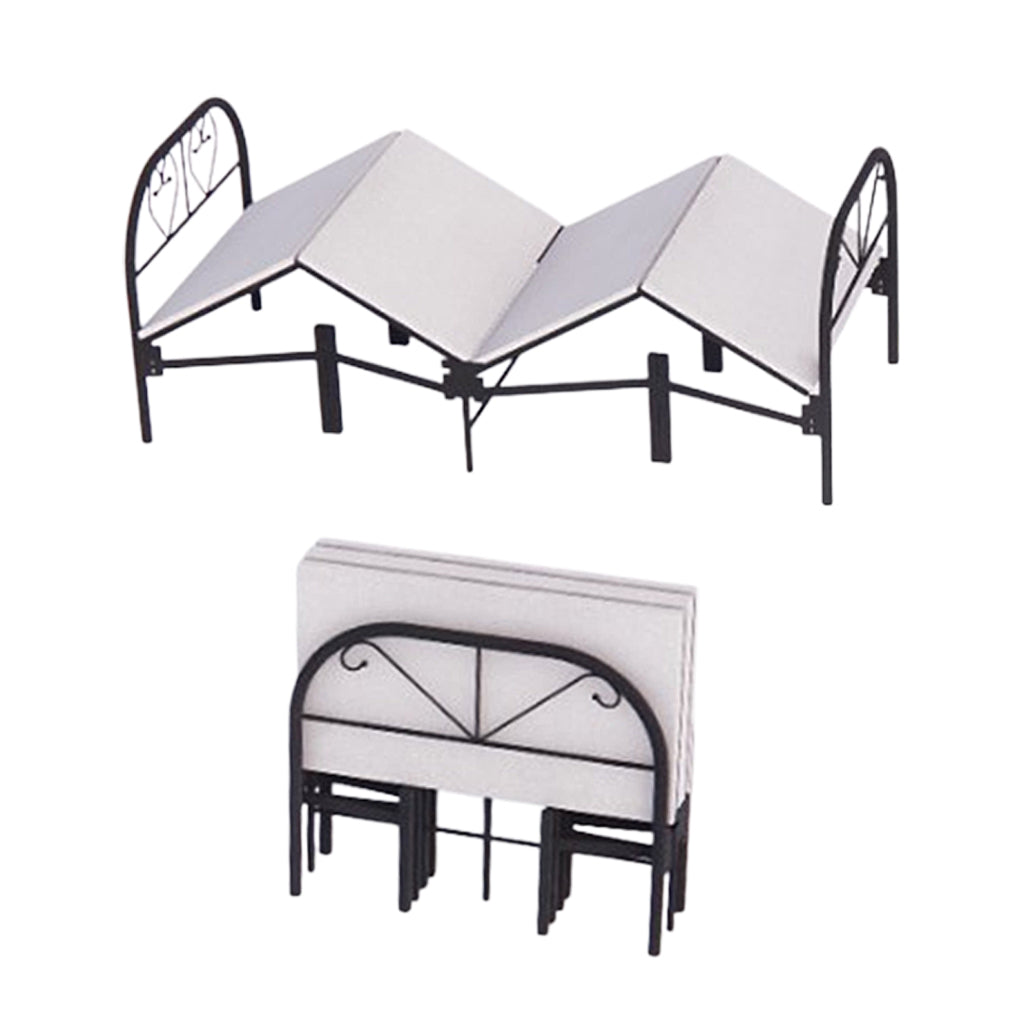 Evan Foldable Metallic Platform Bed Frame - Black | In-Store Purchase Only