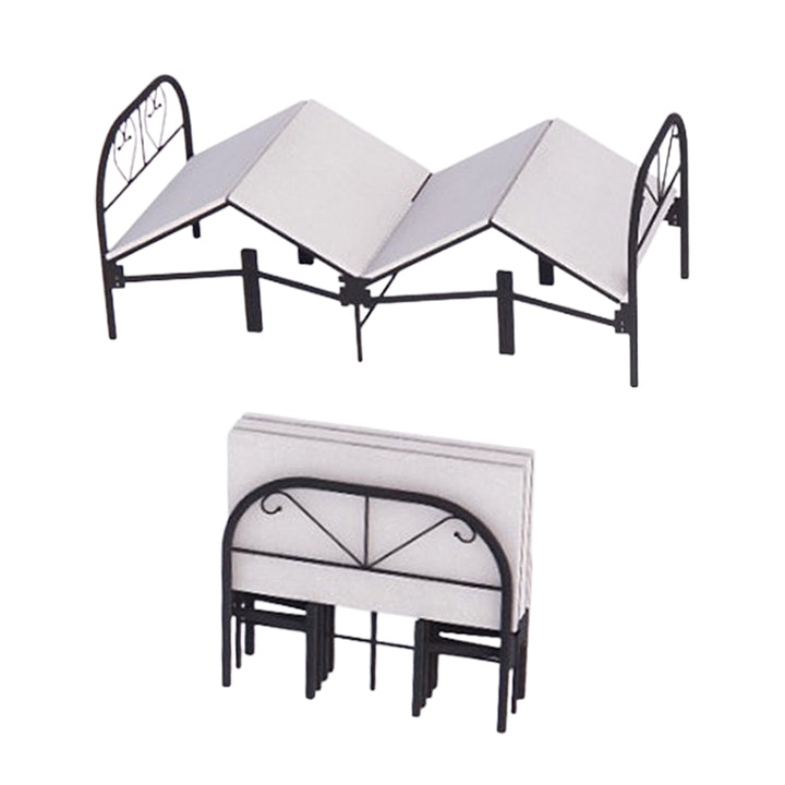 Evan Foldable Metallic Platform Bed Frame - Black | In-Store Purchase Only