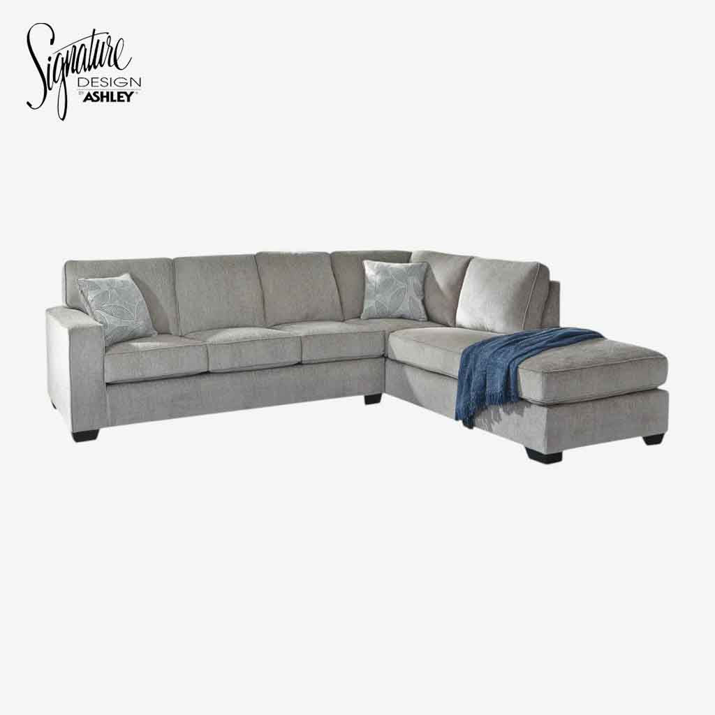 Altari 2-Piece Sectional Sofa In Fabric Upholstery - Alloy | Signature Design By Ashley