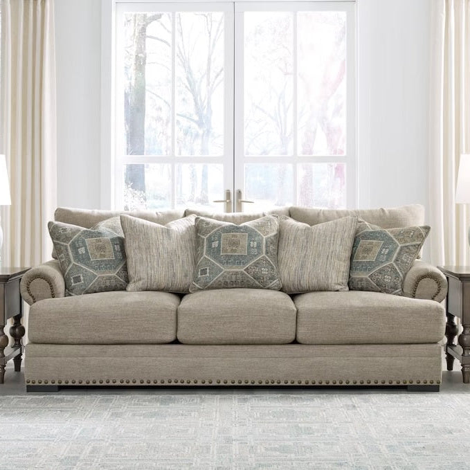 2700438 Galemore Stationary Sofa In Fabric Upholstery - Quarry | Benchcraft By Ashley