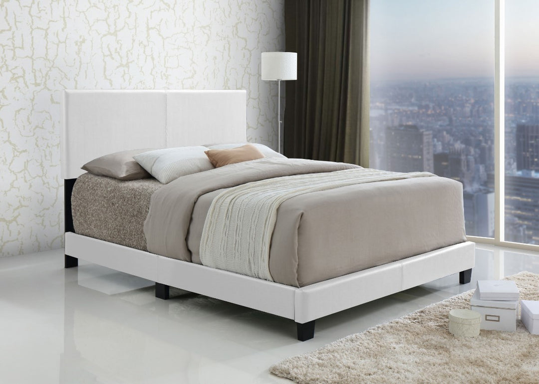 Lawson PU Upholstered Platform Bed Frame - White