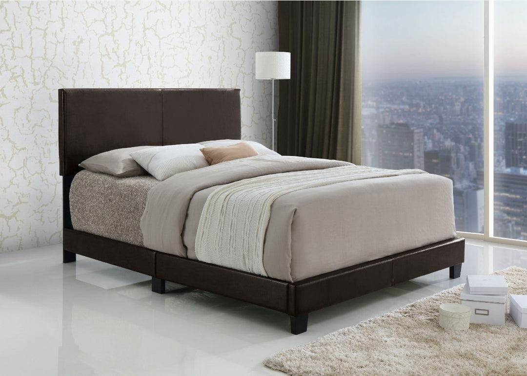 Lawson PU Upholstered Platform Bed Frame - Brown