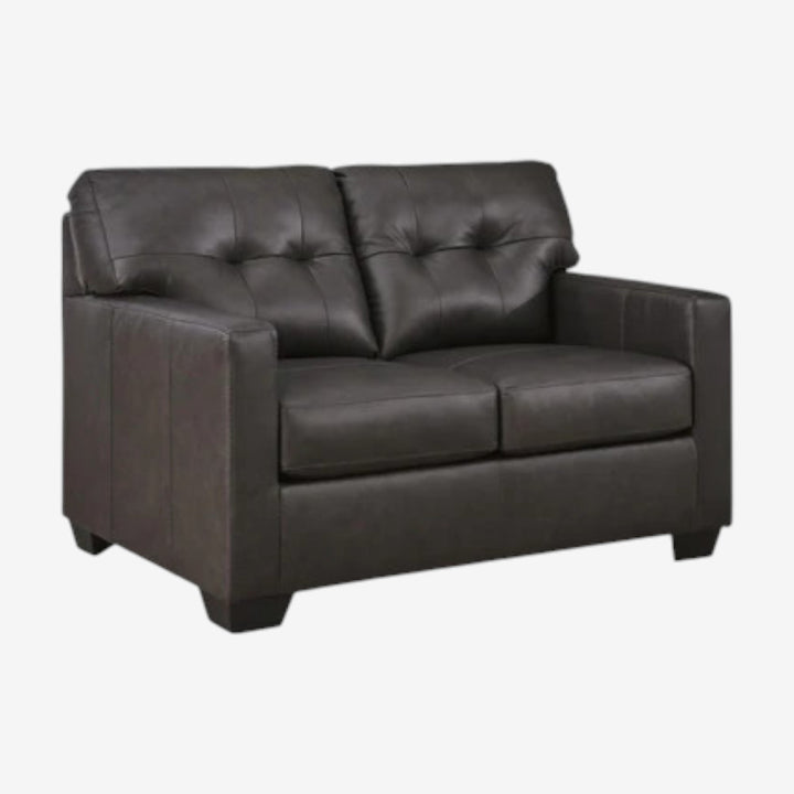 5470623C Belziani Leather Loveseat - Storm | Signature Design By Ashley