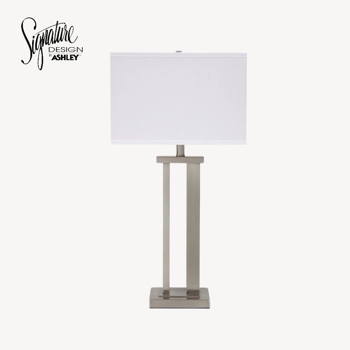 L204054 Aniela Table Lamp In Silver Finish (Set of 2) | Signature Design By Ashley