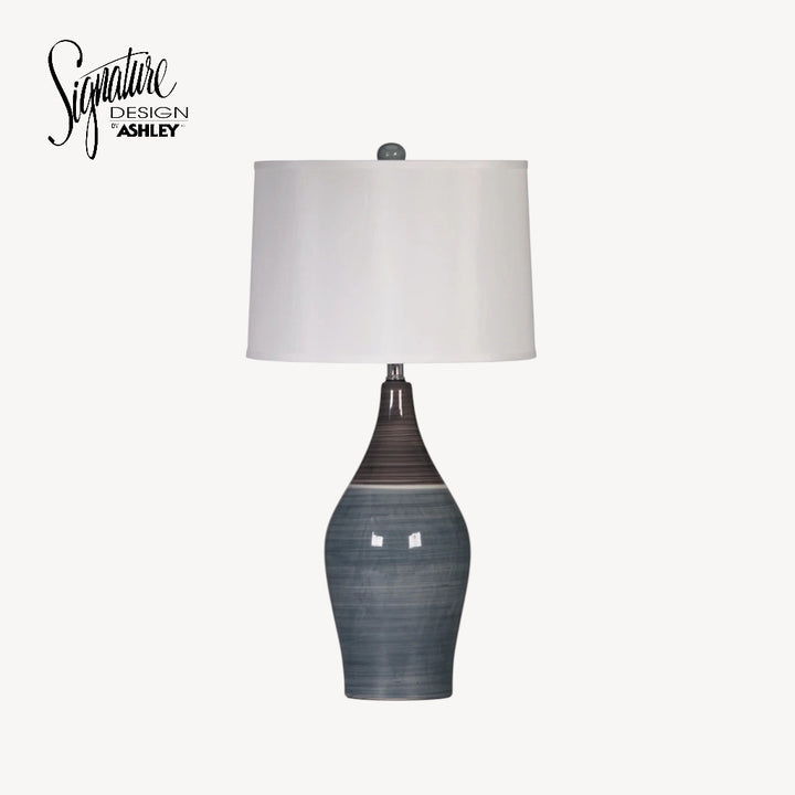 L123884 Niobe Table Lamp In Multi Grey Finish (Set of 2) | Signature Design By Ashley