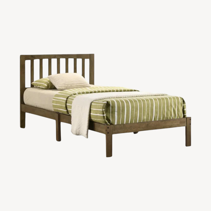 Beckett Classic Platform Bed Frame In Walnut Finish