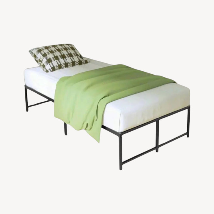 Daxton Metallic Platform Bed Frame In Midnight Black Finish