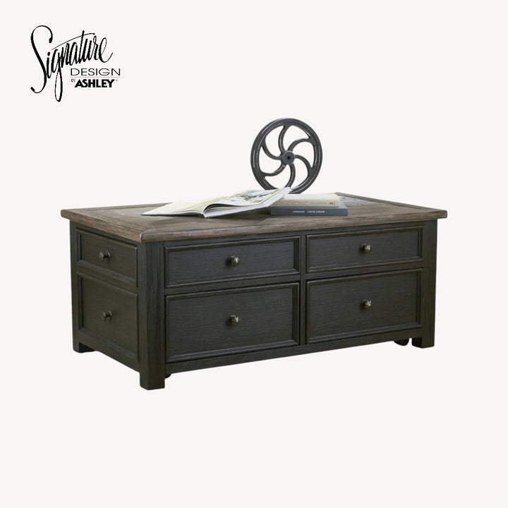 T736-20 Tyler Creek Coffee Table With Lift Top - Greyish Brown/ Black | Signature Design By Ashley