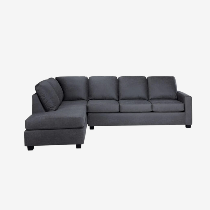 Whistler 2-Piece Fabric Upholstered Sectional Sofa - Grey