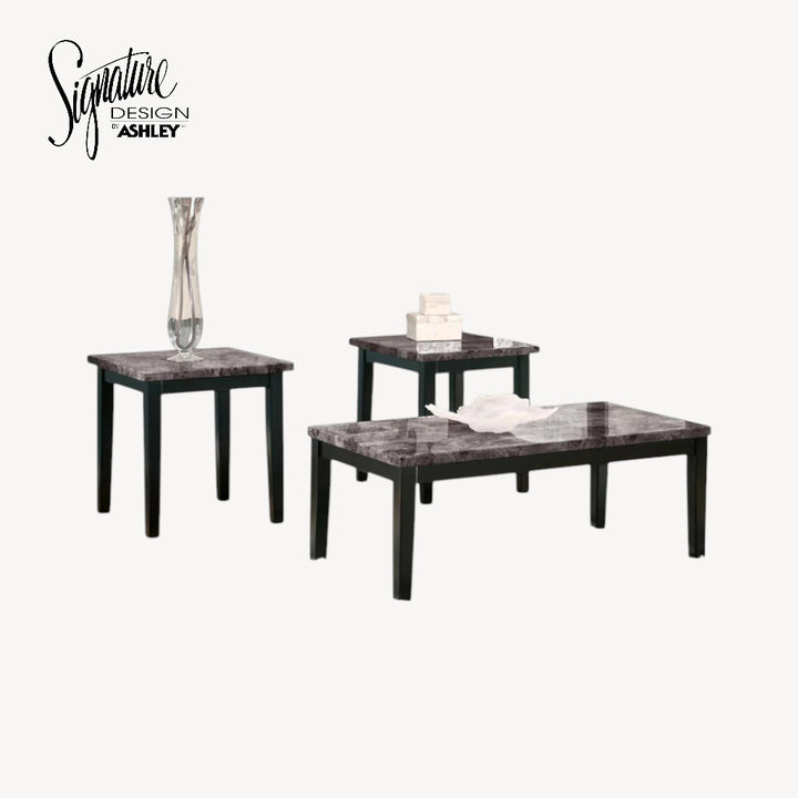 T204-13 Maysville Occasional Table Set (Set of 3) - Black | Signature Design By Ashley