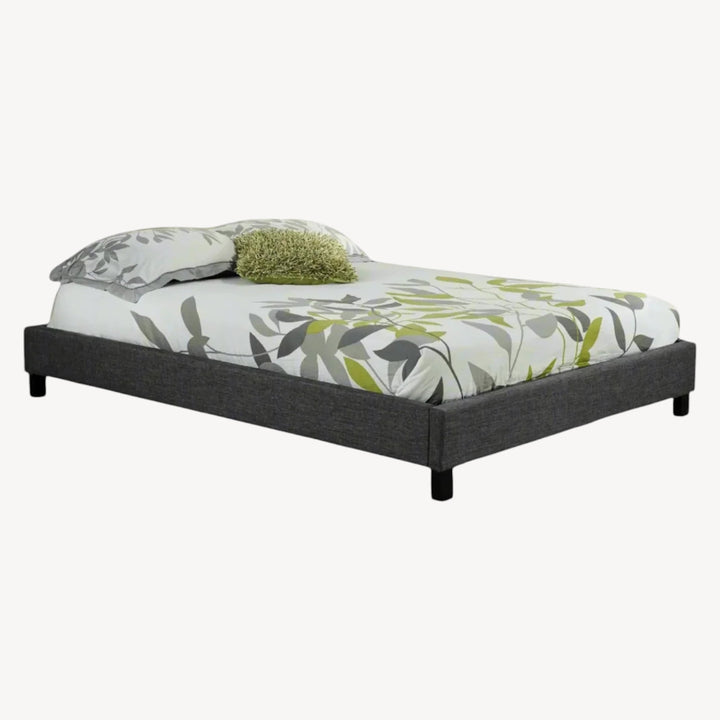 Willow Classy Platform Bed Frame In Grey Finish