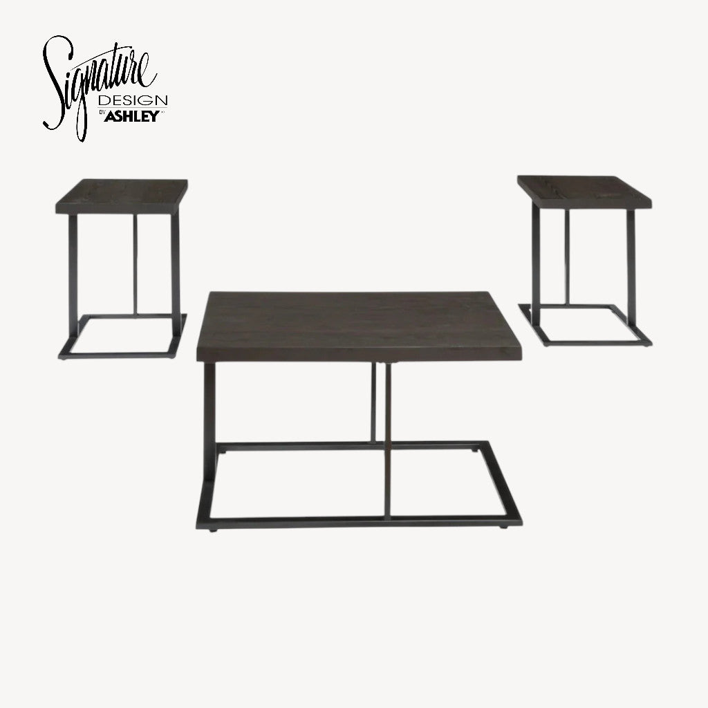 T194-13 Airdon Occasional Table Set (Set of 3) - Bronze | Signature Design By Ashley