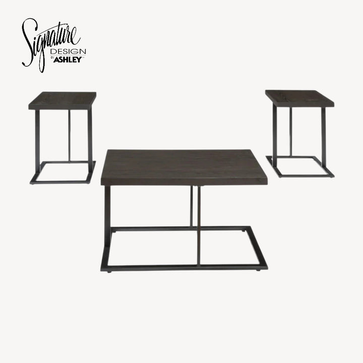 T194-13 Airdon Occasional Table Set (Set of 3) - Bronze | Signature Design By Ashley