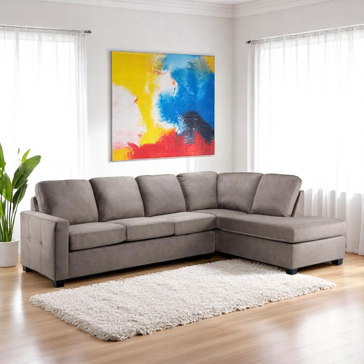 Whistler 2-Piece Fabric Upholstered Sectional Sofa - Beige
