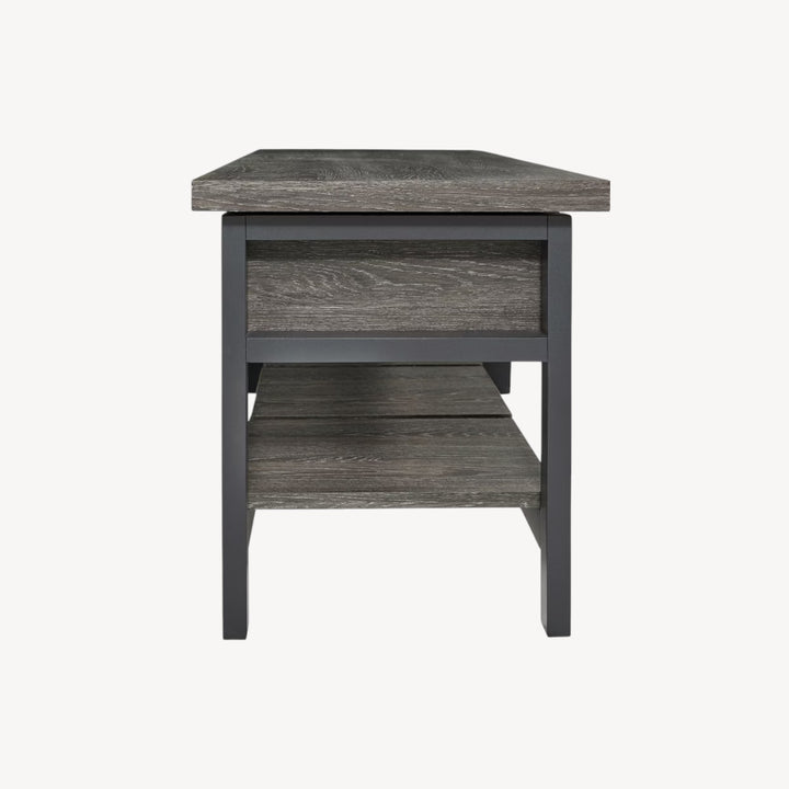 A3000313 Rhyson Storage Bench - Grey/ Black | Signature Design By Ashley