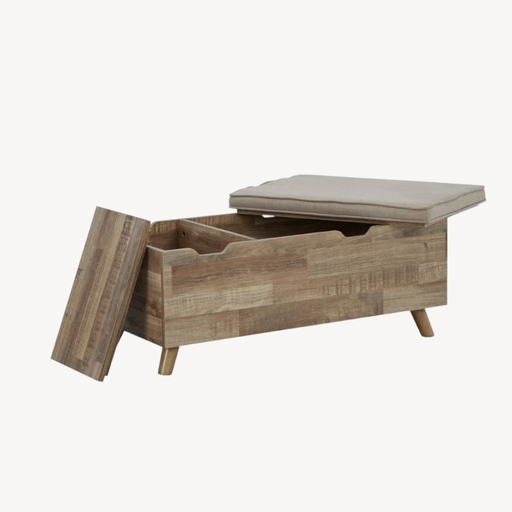 A3000318 Gerdanet Storage Bench - Beige/ Brown | Signature Design By Ashley