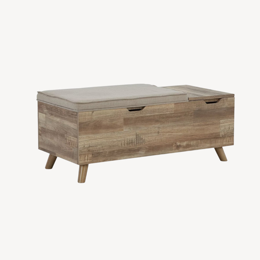 A3000318 Gerdanet Storage Bench - Beige/ Brown | Signature Design By Ashley