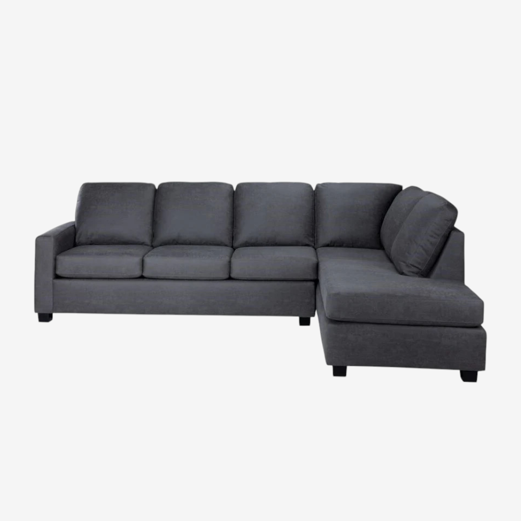 Whistler 2-Piece Fabric Upholstered Sectional Sofa - Grey