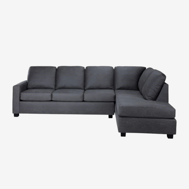 Whistler 2-Piece Fabric Upholstered Sectional Sofa - Grey
