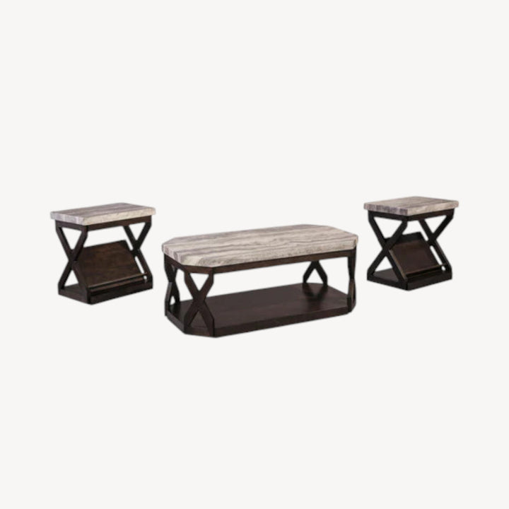 T568-13 Radilyn Occasional Table Set (set of 3) Grayish Brown | Signature Design By Ashley
