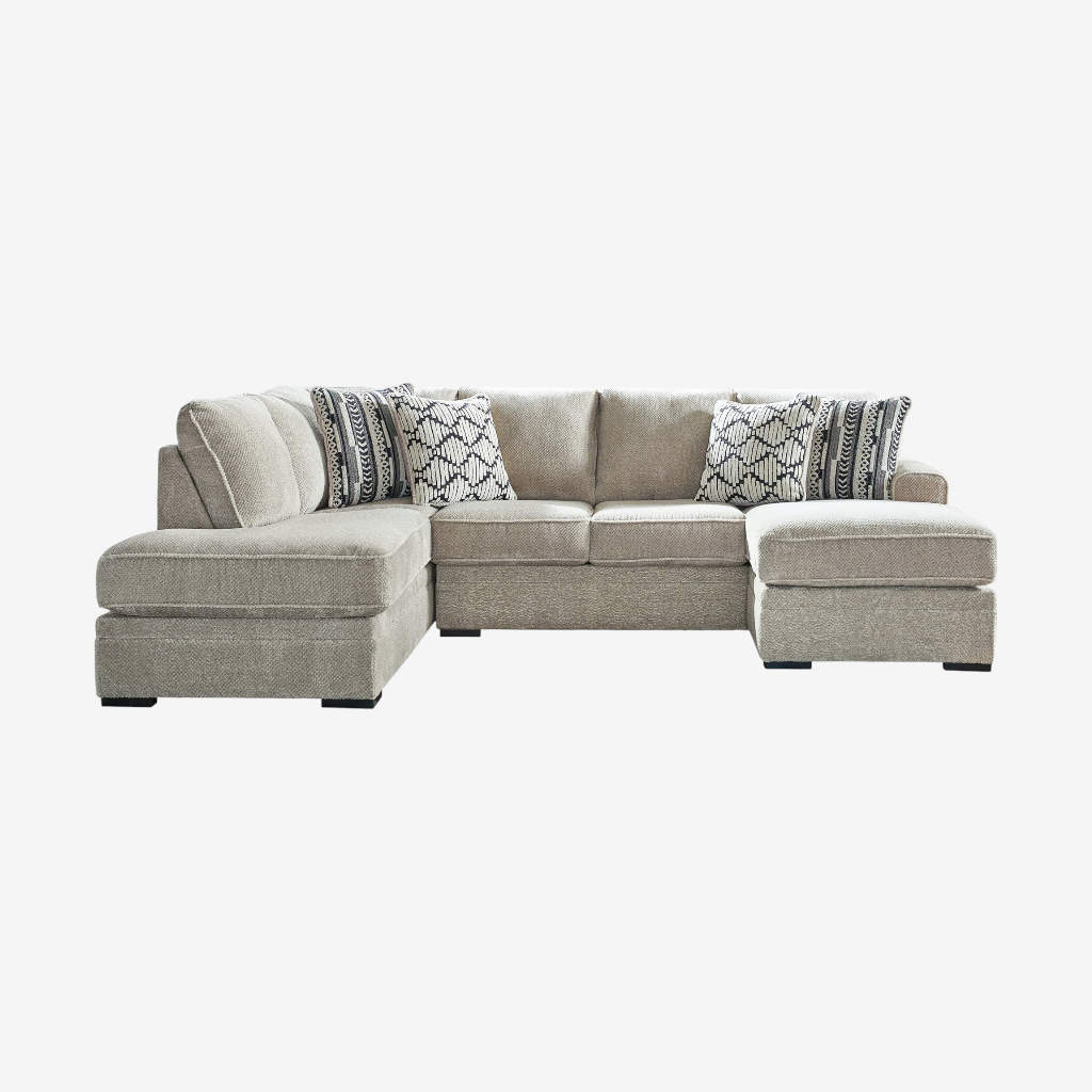 Calnita 2-Piece Sectional Sofa In Fabric Upholstery - Sisal | Signature Design By Ashley