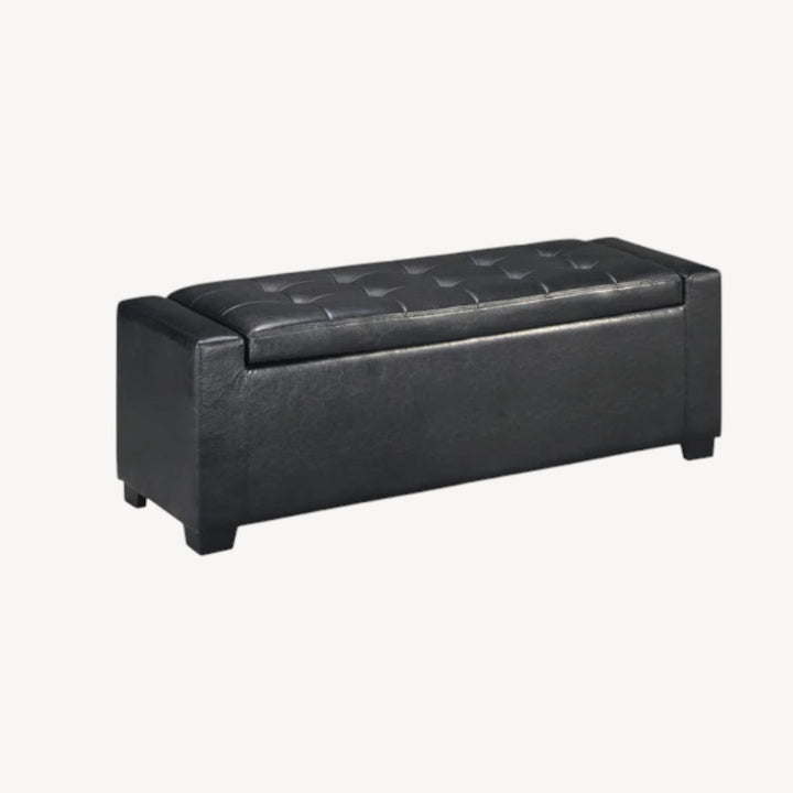 B010-209 Upholstered Storage Bench - Black | Signature Design By Ashley