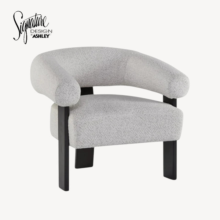A3000668 Dultish Accent Chair - Snow/ Black | Signature Design By Ashley
