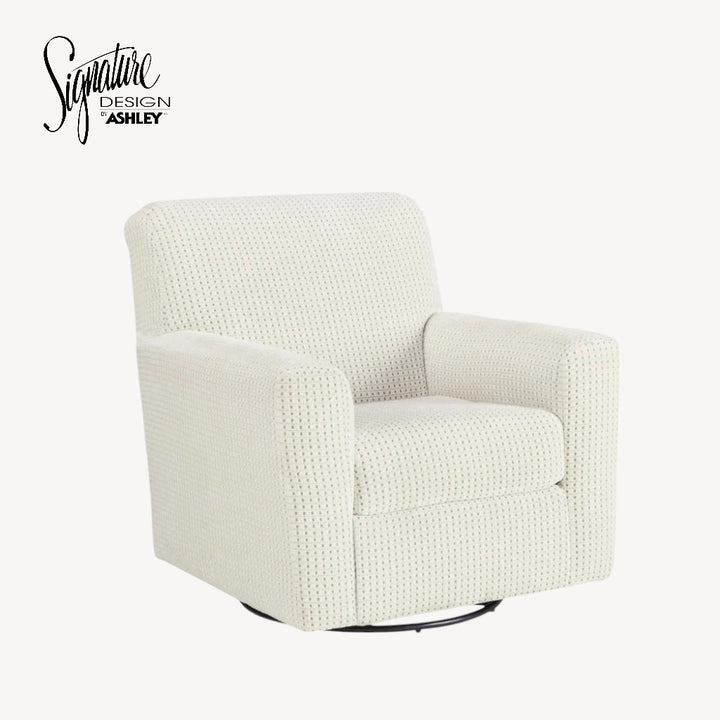 A3000365 Herstow Swivel Glider Accent Chair - Ivory | Signature Design By Ashley